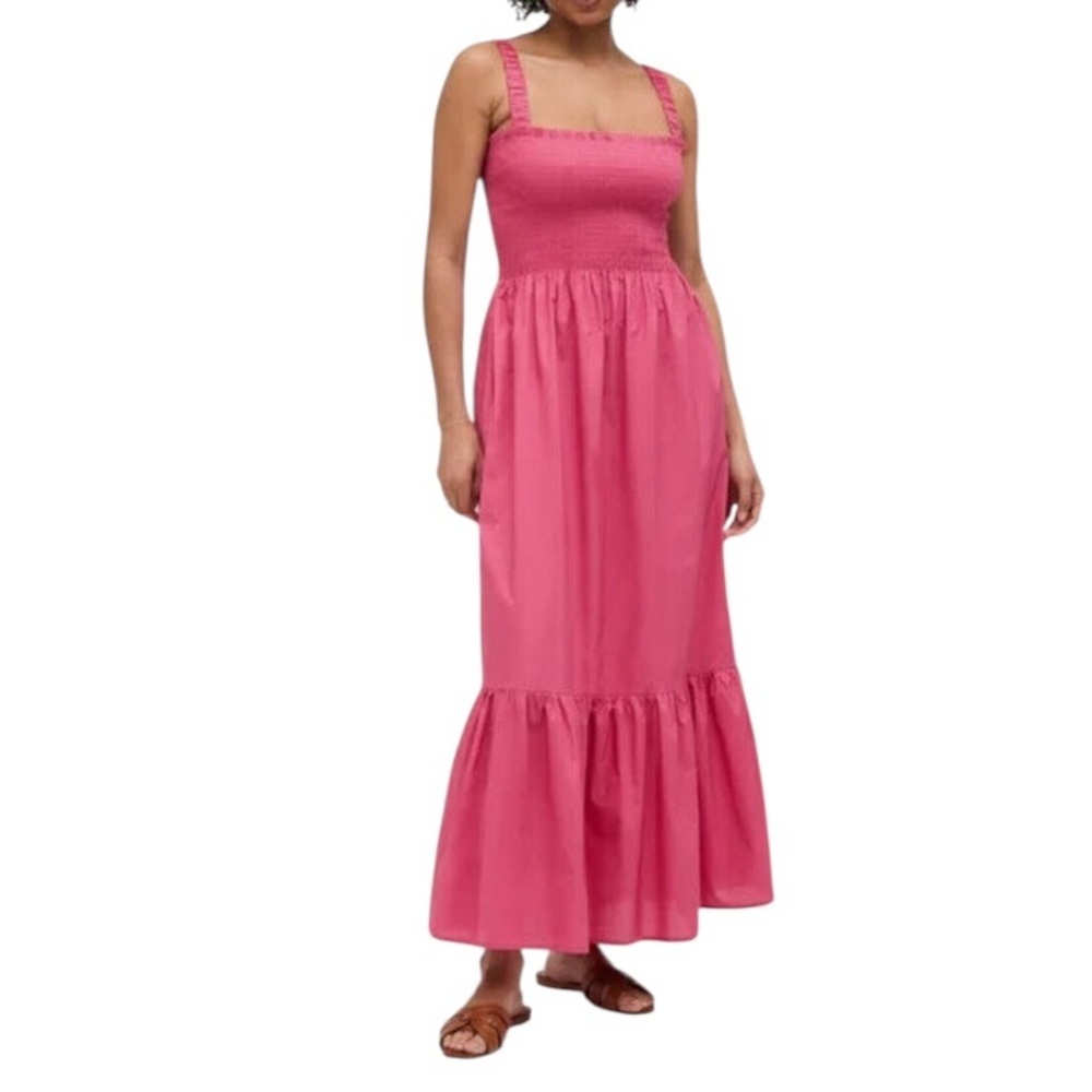 Hill House NEW THE ANJULI DRESS LIPSTICK PINK